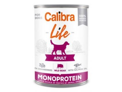 Calibra Dog Life  konz.Adult Wild boar with cran. 400g