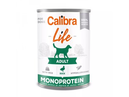 Calibra Dog Life konz.Adult Duck with rice 400g
