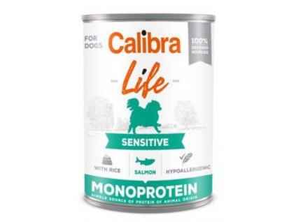 Calibra Dog Life  konz.Sensitive Salmon with rice 400g