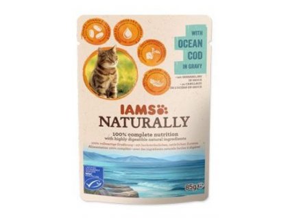 Iams Cat Adult treska v omáčce kapsa 85g