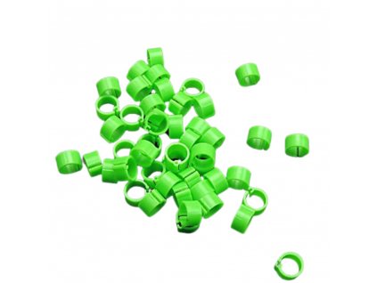 Kroužky zámkové plast 16 mm, zelená