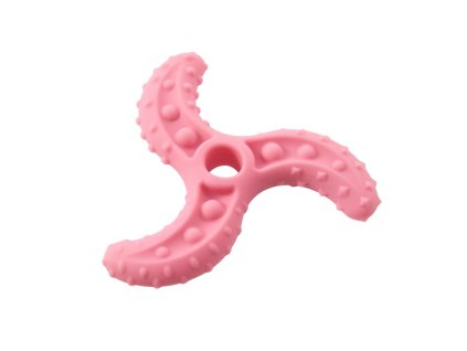 Hračka pes BUSTER Flex Fly Wheel, růžová 11cm