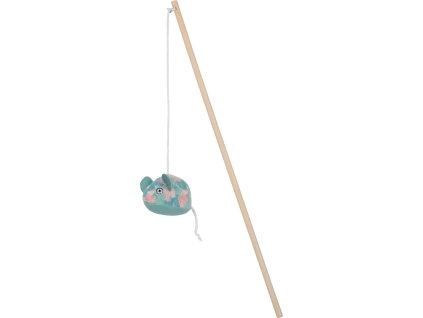 Hračka kočka udice ETHICAT LEAF myš catnip Zolux