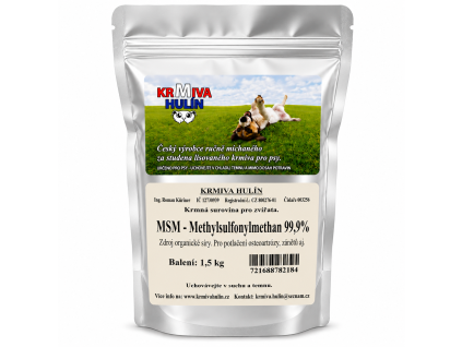 MSM Methylsulfonylmethan 99,9 % pro psy 1,5 kg