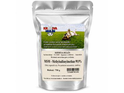 MSM Methylsulfonylmethan 99,9 % pro psy 750 g
