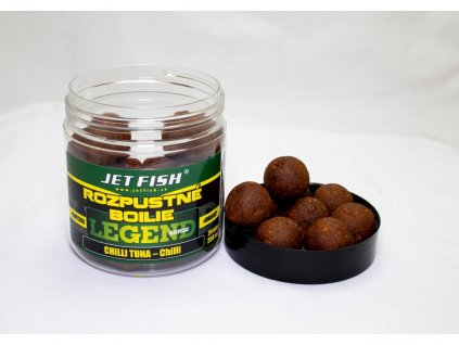 Jet Fish Legend Range Rozpustné boilie CHILLI TUNA CHILLI 24mm 250ml