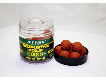 Jet Fish Legend Range Rozpustné boilie ROBIN RED BRUSINKA 24mm 250ml