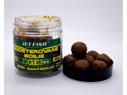 Jet Fish Legend Range Boosterované boilie BIOLIVER ANANAS N-BUTYRIC 24mm 250ml