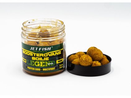 Jet Fish Legend Range Boosterované boilie PROTEIN BIRD MULTIFRUIT 20mm 250ml