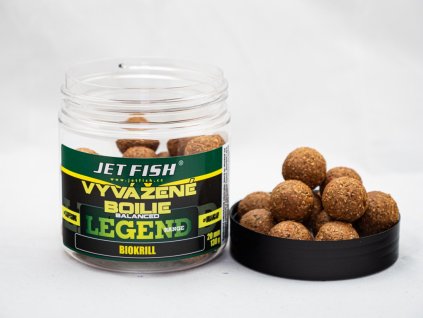 Jet Fish Legend range Vyvážené boilie BIOKRILL 20mm 250ml