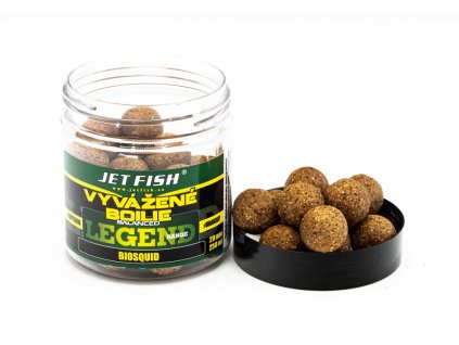 Jet Fish Legend range Vyvážené boilie BIOSQUID 20mm 250ml