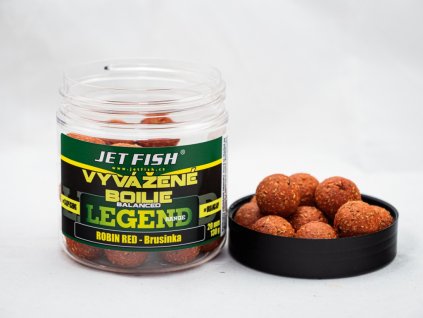 Jet Fish Legend range Vyvážené boilie ROBIN RED BRUSINKA 20mm 250ml