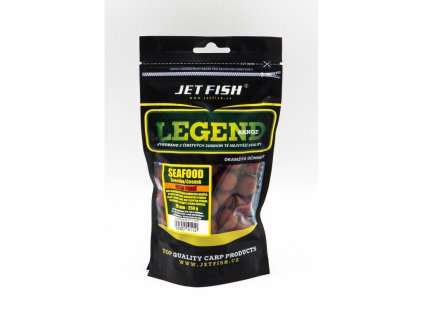 Jet Fish Legend Range Extra tvrdé boilie SEAFOOD ŠVESTKA ČESNEK 20mm 250g