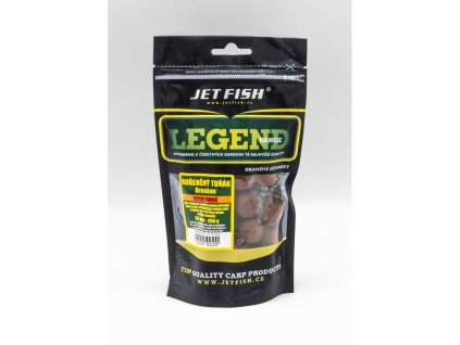 Jet Fish Legend Range Extra tvrdé boilie KOŘENĚNÝ TUŇÁK BROSKEV 24mm 250g