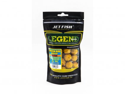 Jet Fish Legend Range Extra tvrdé boilie PROTEIN BIRD MULTIFRUIT 24mm 250g