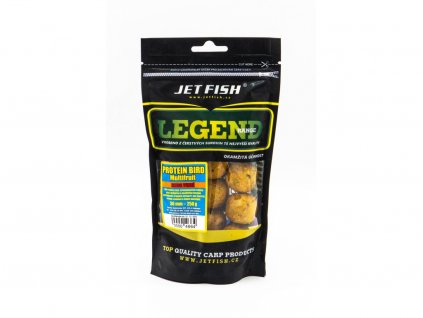 Jet Fish Legend Range Extra tvrdé boilie PROTEIN BIRD MULTIFRUIT 30mm 250g