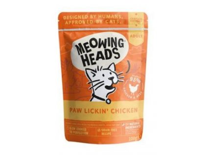 MEOWING HEADS Paw Lickin’ Chicken kapsička 100g