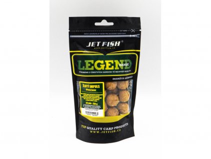 Jet Fish Legend Range boilie ŽLUTÝ IMPULS OŘECH JAVOR 24mm 1kg pro rybolov