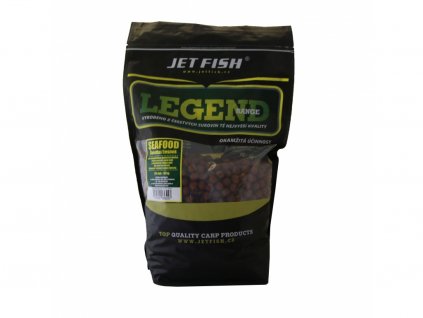 Jet Fish Legend Range boilie SEAFOOD ŠVESTKA ČESNEK 20mm 10 kg pro rybolov
