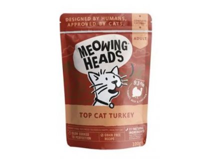 MEOWING HEADS Top Cat Turkey kapsička 100g