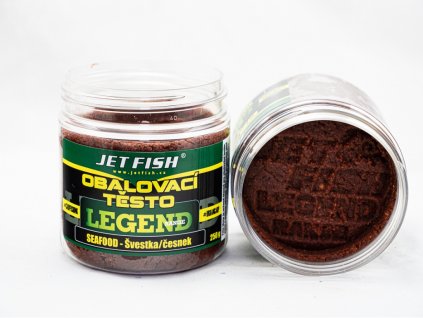 Jet Fish těsto Legend Range SEAFOOD ŠVESTKA ČESNEK 250g nástraha pro rybolov