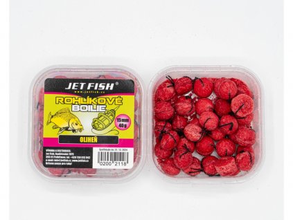 Jet Fish Rohlíkové boilie 40 g pro rybolov příchuť oliheň