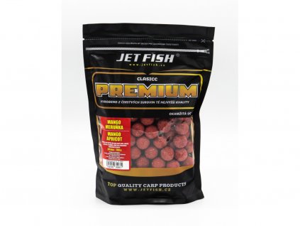 Jet Fish Premium clasicc boilie 20mm MANGO MERUŇKA 700g pro rybolov