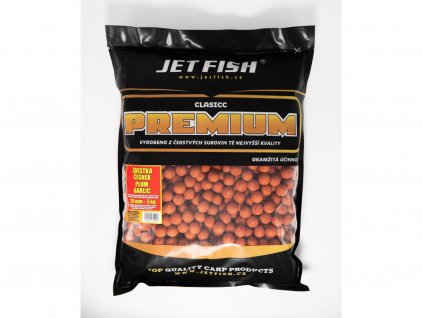 Jet Fish Premium clasicc boilie 20mm ŠVESTKA ČESNEK 5kg