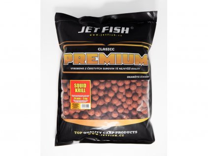 Jet Fish Premium clasicc boilie 24mm SQUID KRILL 5kg pro rybolov