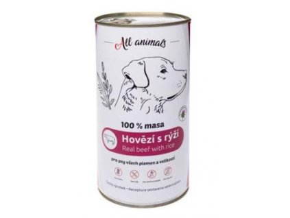 All Animals DOG hovězí mleté s rýží 1200g