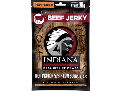 INDIANA Jerky hovězí Peppered ZIP 90g