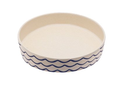 Miska pro kočku, BecoBowl - Bambusová-ocean-waves