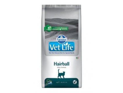 Vet Life Natural CAT Hairball 2kg veterinární dieta suché krmivo pro kočky