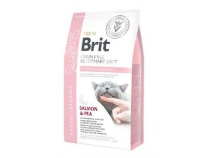 Brit VD Cat GF Hypoallergenic 2kg veterinární dieta suché krmivo pro kočky
