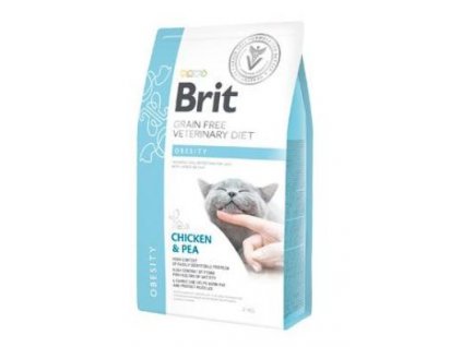 Brit VD Cat GF Obesity 2kg veterinární dieta suché krmivo pro kočky