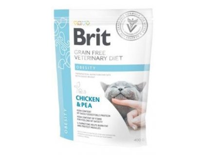 Brit VD Cat GF Obesity 400g veterinární dieta suché krmivo pro kočky