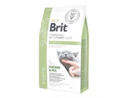 Brit VD Cat GF Diabetes 2kg veterinární dieta suché krmivo pro kočky