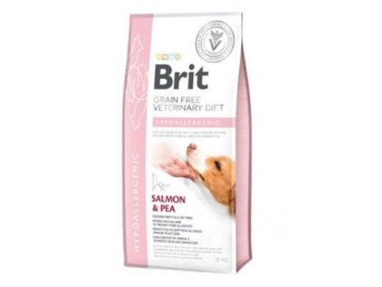 Brit VD Dog GF Hypoallergenic 12kg veterinární dieta suché krmivo pro psy granule snížení intolerance určitých komponentů živin