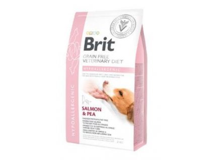 Brit VD Dog GF Hypoallergenic 2kg veterinární dieta suché krmivo pro psy granule snížení intolerance určitých komponentů živin
