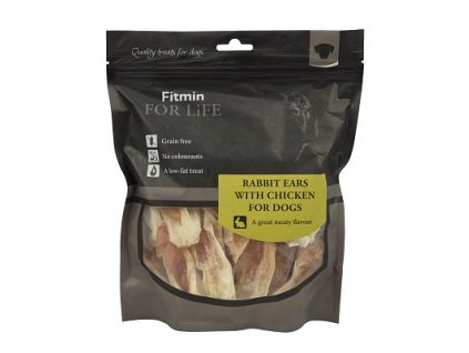 ffl dog treat rabbit ears with chicken 400g h M