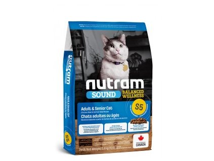 64 nutram s5 sound adult senior cat 1 13 kg