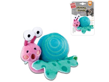 Hračka kočka GiGwi Shining Friends Šnek LED+catnip