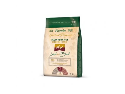 Fitmin Dog Medium Maxi Maintenance Lamb With Beef 2,5 kg granule pro psy hovězí a jehně