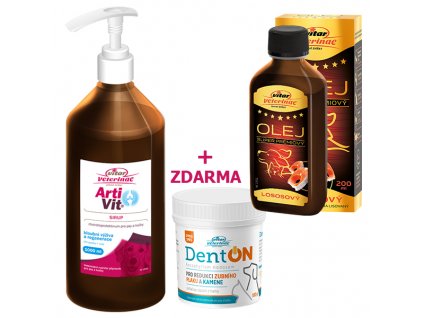 VITAR ArtiVit Sirup 1000ml+DentON100+losos olej 200ml