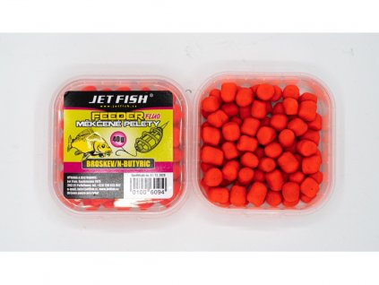 Jet Fish Fluo měkčené pelety Broskev N-Butyric 40 g