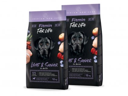 Fitmin dog For Life Light & Senior 2 x 12 kg