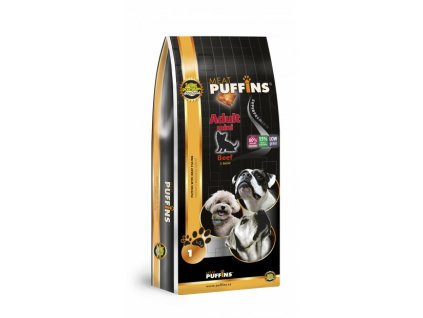 Puffins Dog Adult Mini Beef 1kg