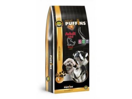 Puffins Dog Adult Mini Beef 15kg