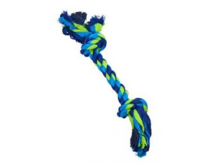 Hračka pes BUSTER Dent.Rope 2 uzly modrá limet.35cm L