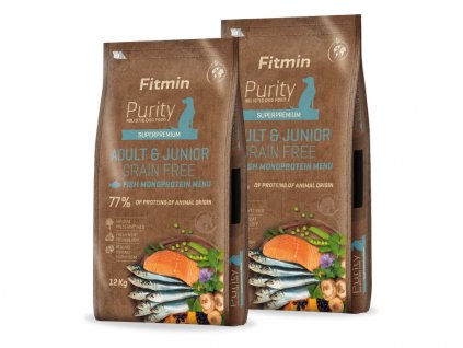 Fitmin Dog Purity GF Adult&Junior Fish Menu 2 x 12 kg